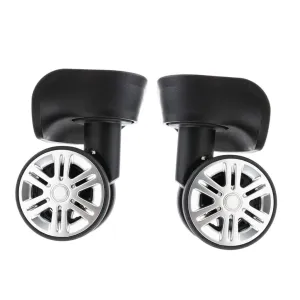 1 Pair Universal Swivel Luggage Suitcase Wheel Replacement Caster Large Size, Black, C as described