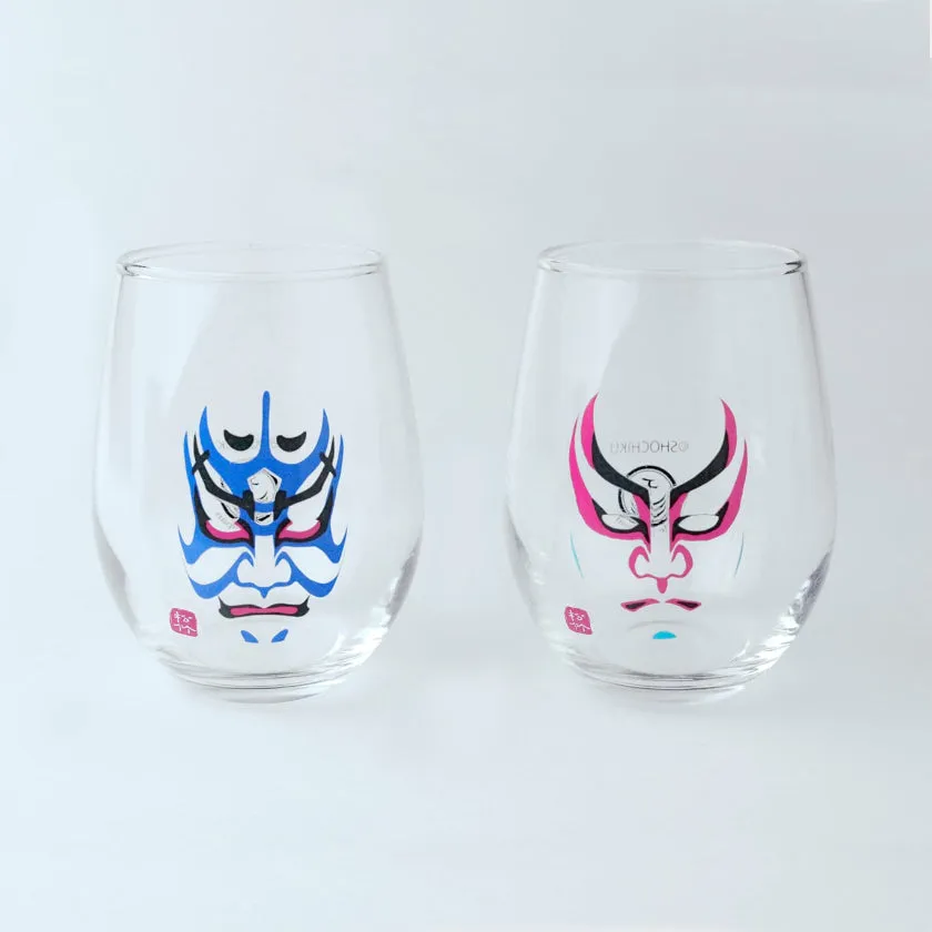 2 Pieces Set KABUKI GLASS |  Color & Design Change | Marumo Takagi