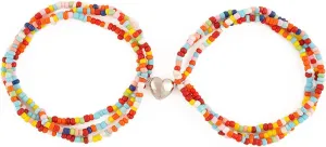 2Pcs Pride Bracelet Rainbow Bracelets for Gay LGBT Bead Bracelets for Couple Corlorful Bracelets for Womens
