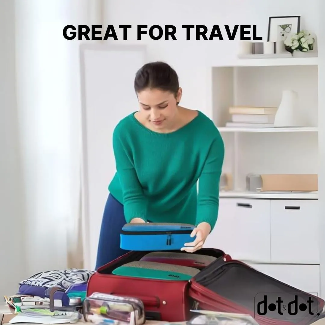 5pc Large Packing Cubes for Suitcases - Travel Packing Organizers for Carry on Suitcase - Luggage Packing Cubes for Travel - Set of Packing Bags for Suitcases