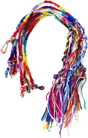 9pcs Handmade Braided Woven Wrist Ankle Bands Colorful Friendship Bands Perfect for Festival