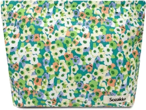 allydrew Cosmetic Pouch, Makeup and Toiletry Travel Bag, Green Floral