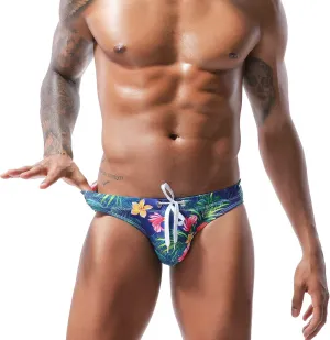 Arjen Kroos Men's Swim Briefs Swimsuit Sexy Print Swimwear Bikinis with Drawstring