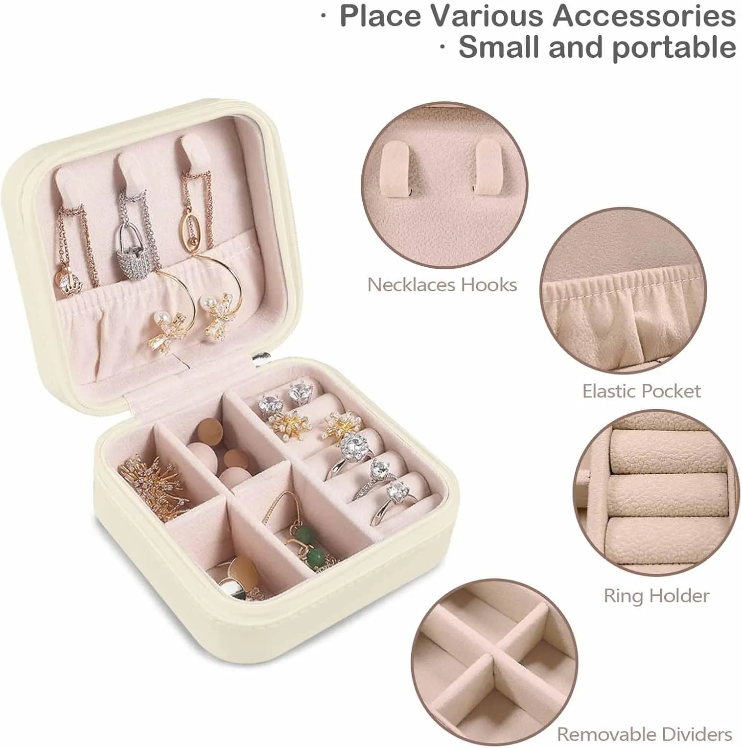 Artsadd Custom Name Jewelry Box from Mom Dad, Personalized Heart Jewelry Organizer Portable Leather Mini Jewelry Travel Case for Wedding Engagement Bridal Shower