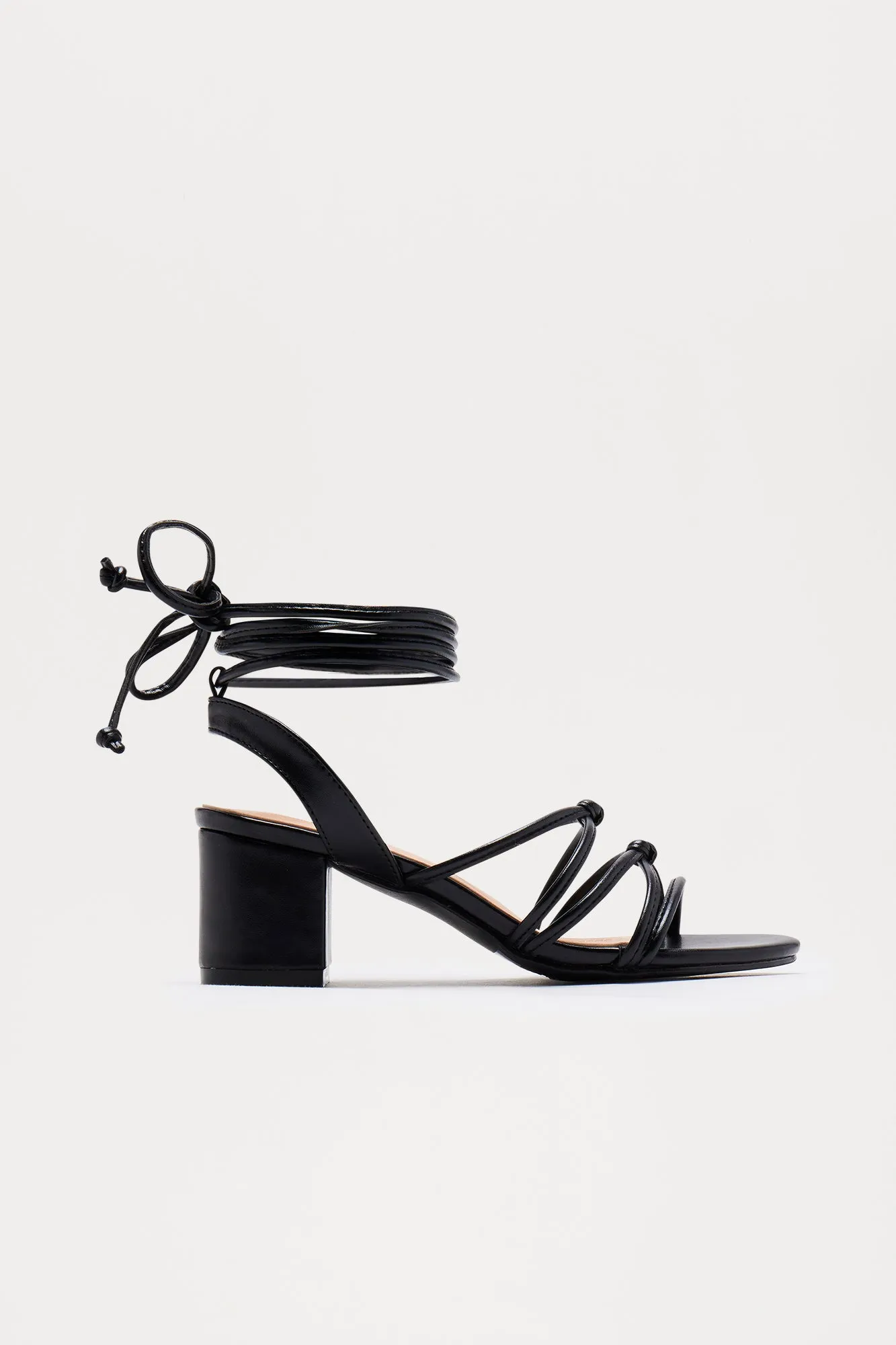 Avia Wrap Up Heels - Black
