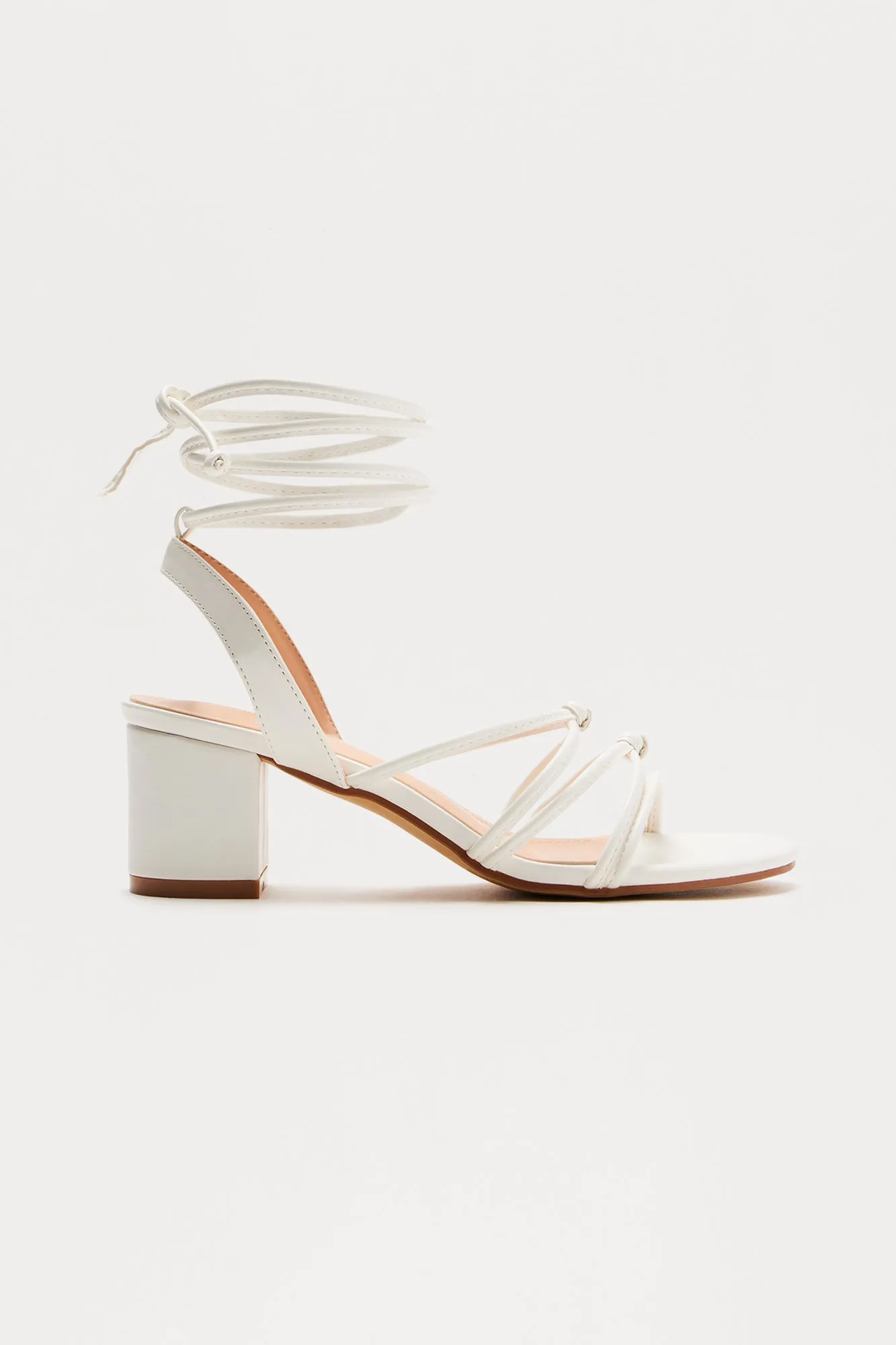 Avia Wrap Up Heels - White