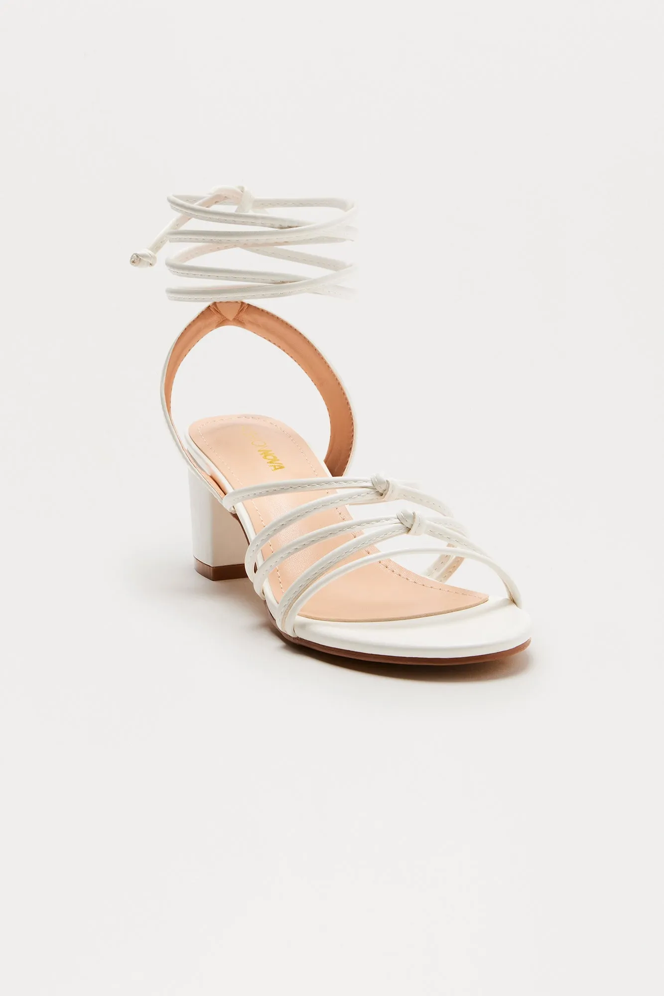 Avia Wrap Up Heels - White
