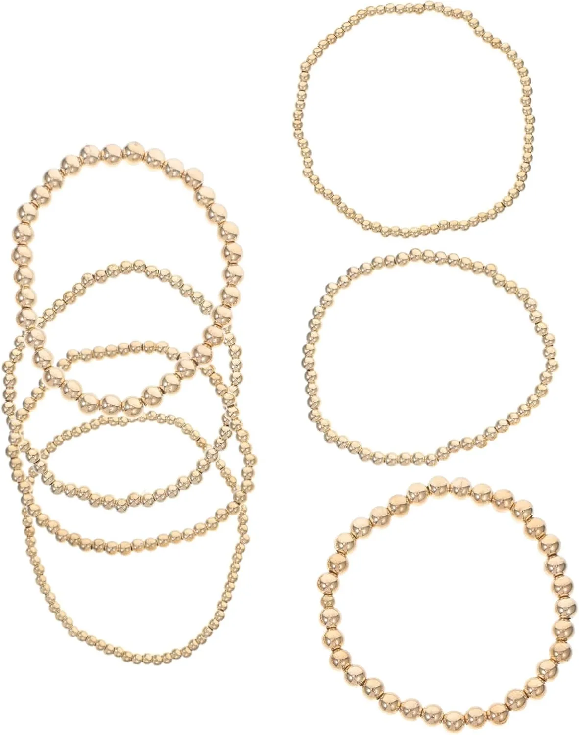 Beaded Stretch Bracelets for Women Gold Bracelet Set Trendy Jewelry Friendship Boho Jewelry