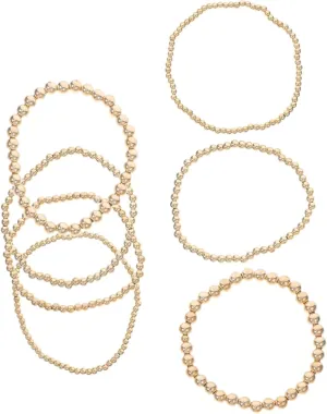 Beaded Stretch Bracelets for Women Gold Bracelet Set Trendy Jewelry Friendship Boho Jewelry
