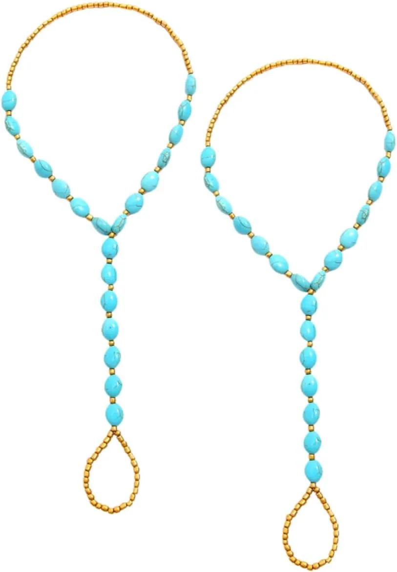 Beads Anklet Chain Anklet for Women Foot Jewelry Beach Foot Chain Fashion Jewelry Gold