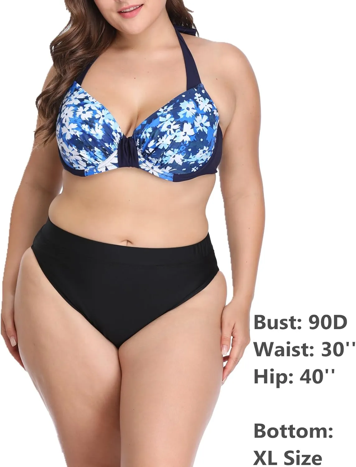 bestselling Women Vintage High Waist Bikini Bottoms Brazilian Ruched Cut Tankini Panites