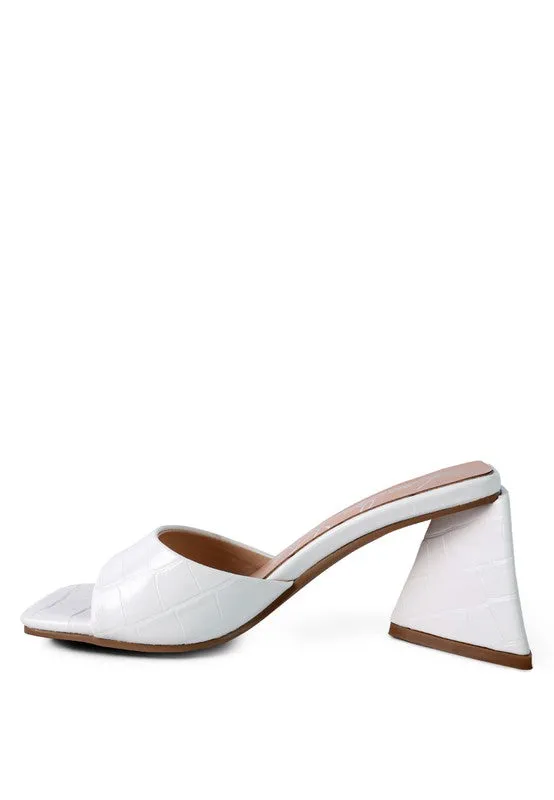 Block Heel Croc Sandal