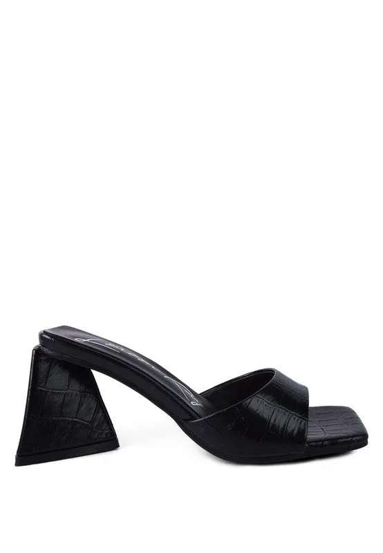 Block Heel Croc Sandal