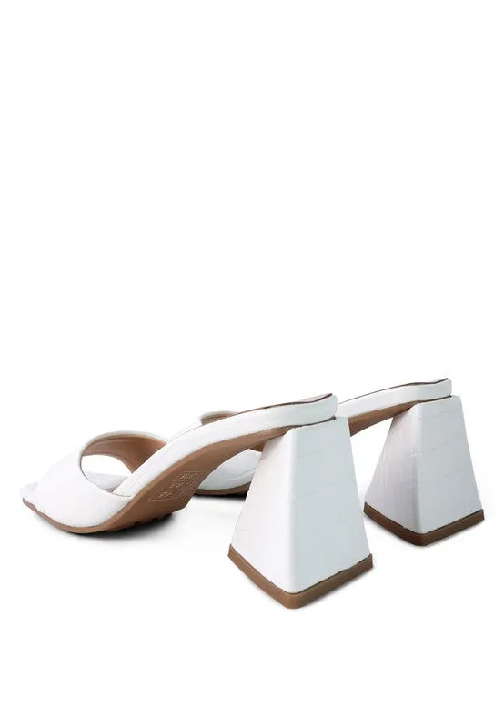 Block Heel Croc Sandal