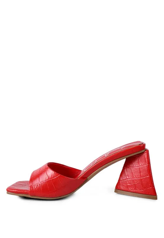 Block Heel Croc Sandal