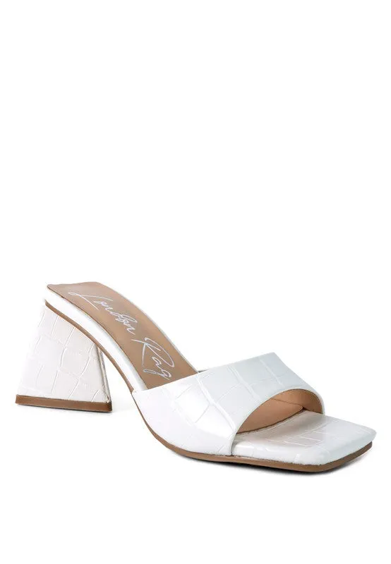 Block Heel Croc Sandal