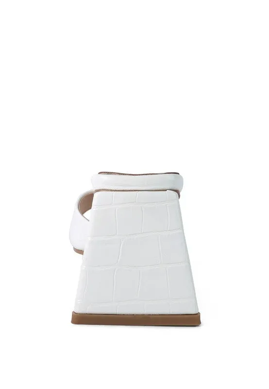 Block Heel Croc Sandal