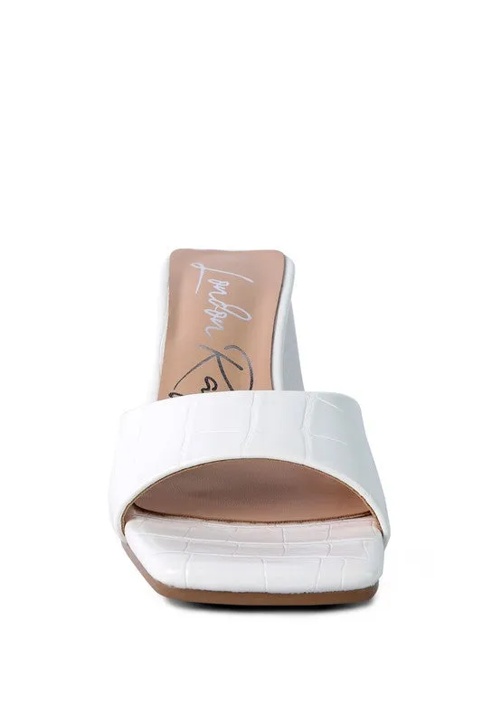 Block Heel Croc Sandal