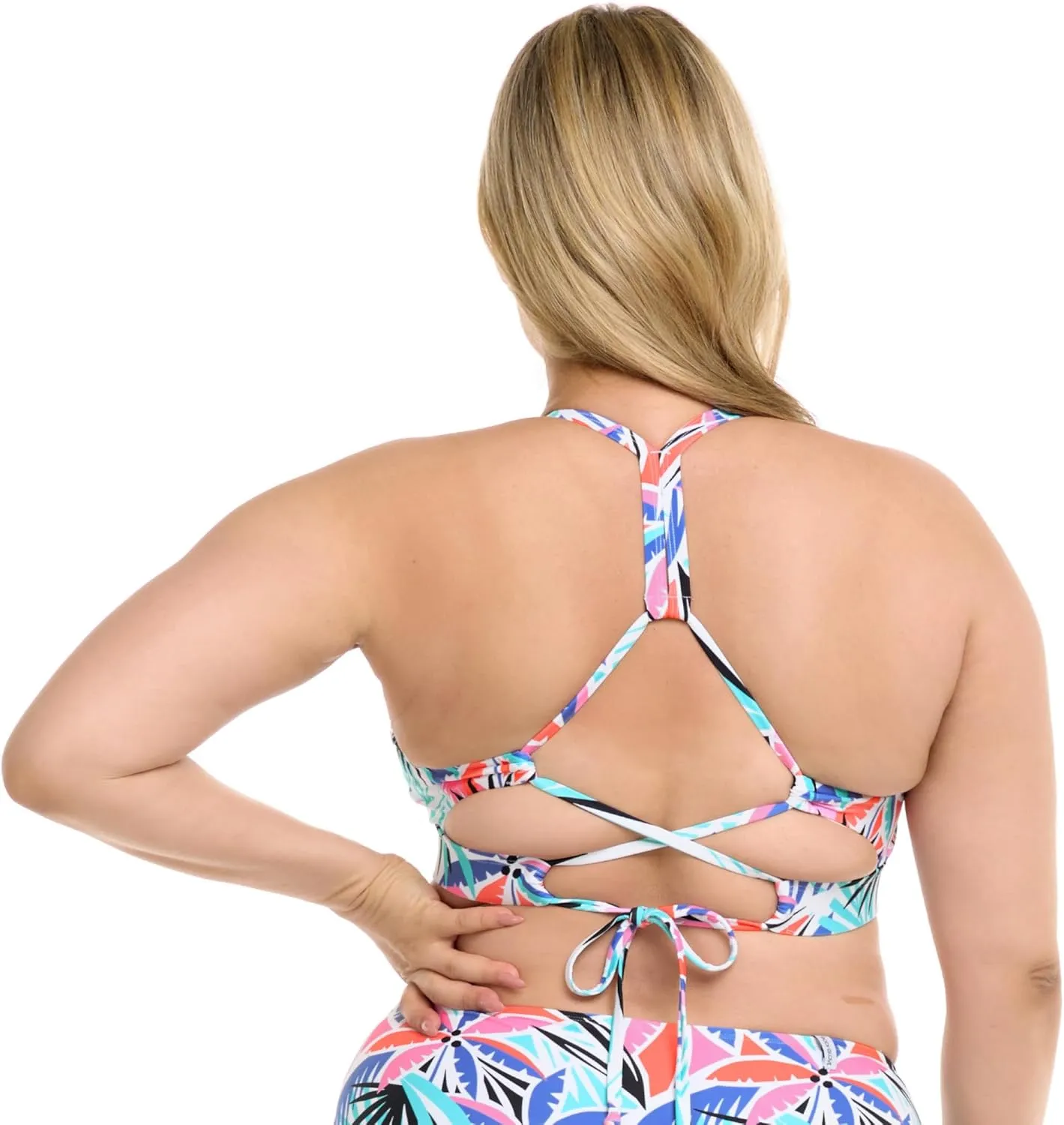 Body Glove Women's Ruth Plus Fixed Triangle Bikini Top Swimsuit with Adjustable Tie Back Detail, Available in Sizes 1x,2X,3X