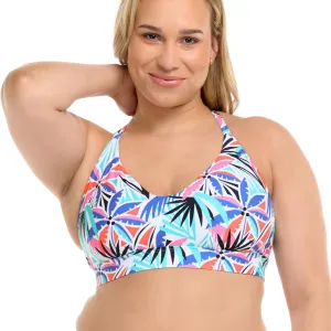 Body Glove Women's Ruth Plus Fixed Triangle Bikini Top Swimsuit with Adjustable Tie Back Detail, Available in Sizes 1x,2X,3X