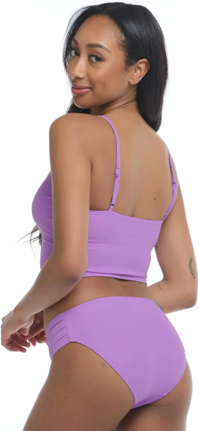 Body Glove Women's Smoothies Nuevo Contempo Solid Full Coverage Bikini Bottom Swimsuit