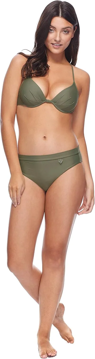 Body Glove Women's Standard Smoothies Marlee High Waist Solid Bikini Bottom Swimsuit