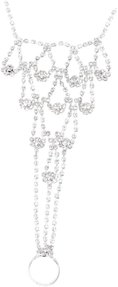 Bride Rhinestone Anklet Ankle Jewelry for Women Ocean Jewelry Beach Foot Hanging Accessories