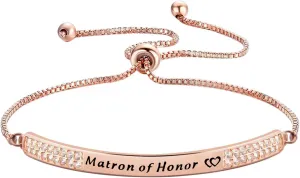CHOORO Bridesmaid Jewelry Bridesmaid Gifts Matron of Honor Rhinestone Bracelet Wedding Party Jewelry