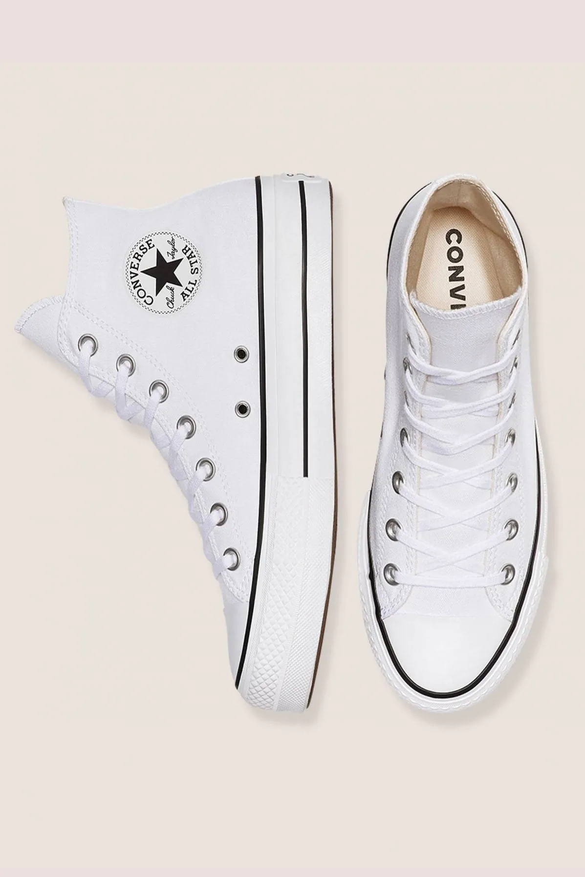 CONVERSE CHUCK TAYLOR ALL STAR LIFT CANVAS HIGH TOP - WHITE