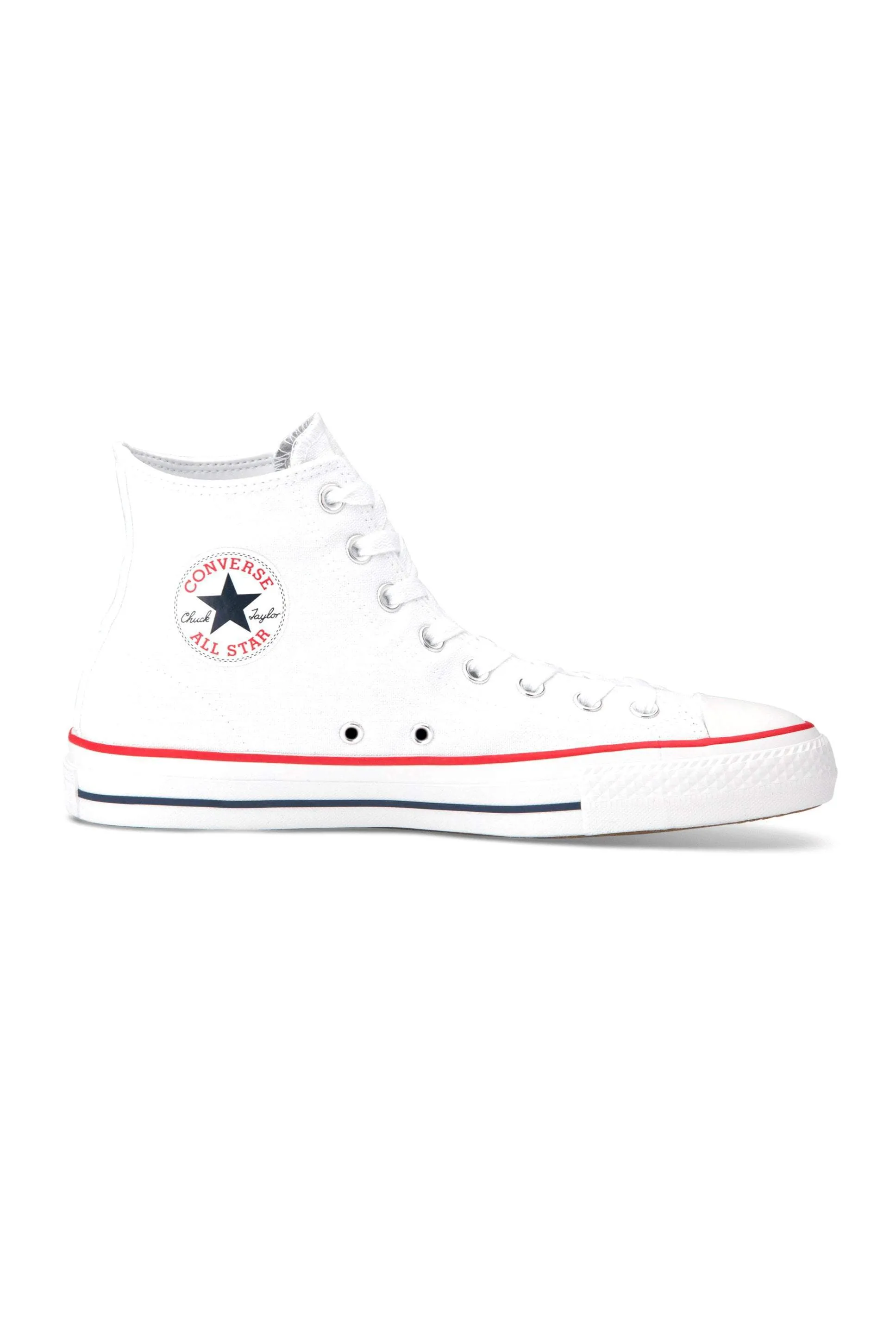 CONVERSE CONS CHUCK TAYLOR ALL STAR PRO CANVAS HIGH TOP - WHITE/RED