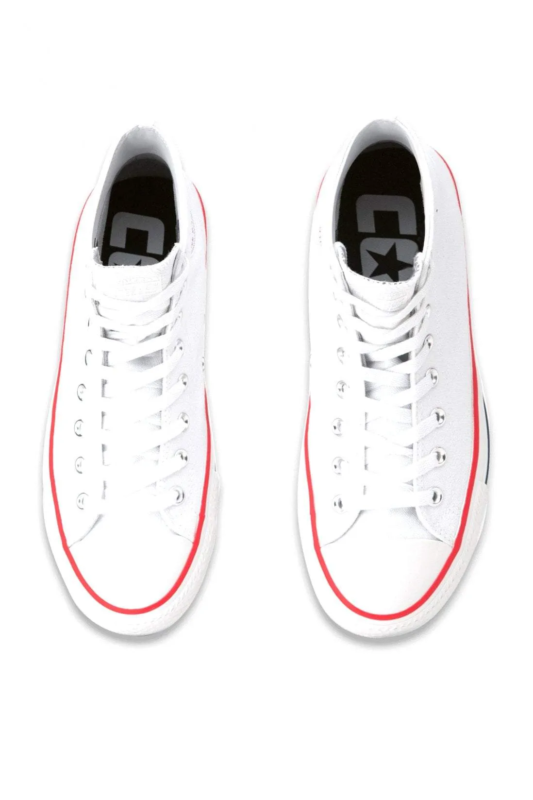 CONVERSE CONS CHUCK TAYLOR ALL STAR PRO CANVAS HIGH TOP - WHITE/RED