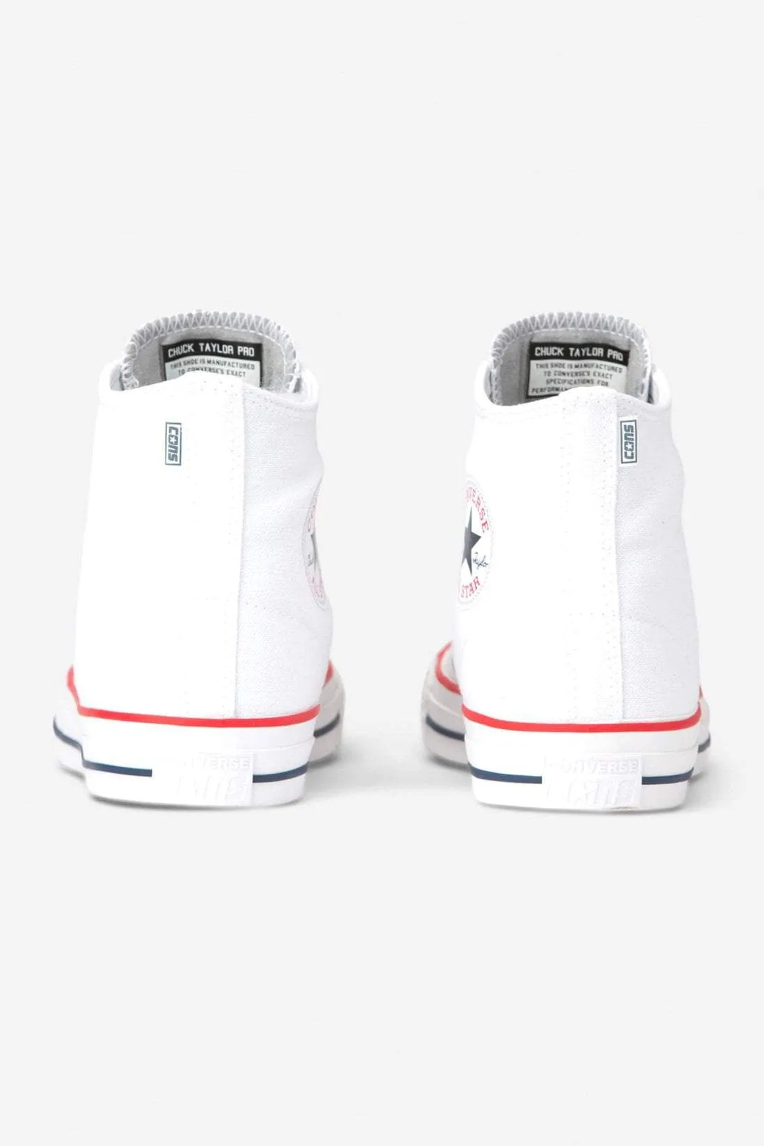 CONVERSE CONS CHUCK TAYLOR ALL STAR PRO CANVAS HIGH TOP - WHITE/RED