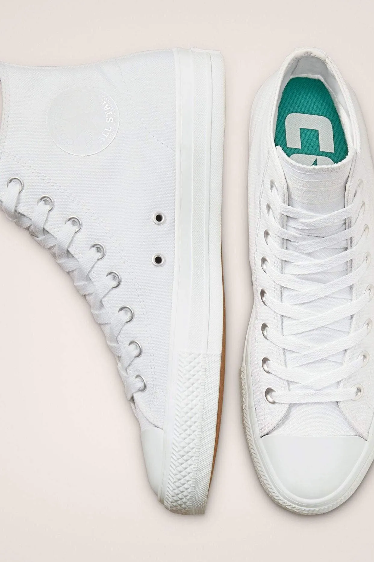 CONVERSE CONS CHUCK TAYLOR ALL STAR PRO HIGH TOP CANVAS - ALL WHITE