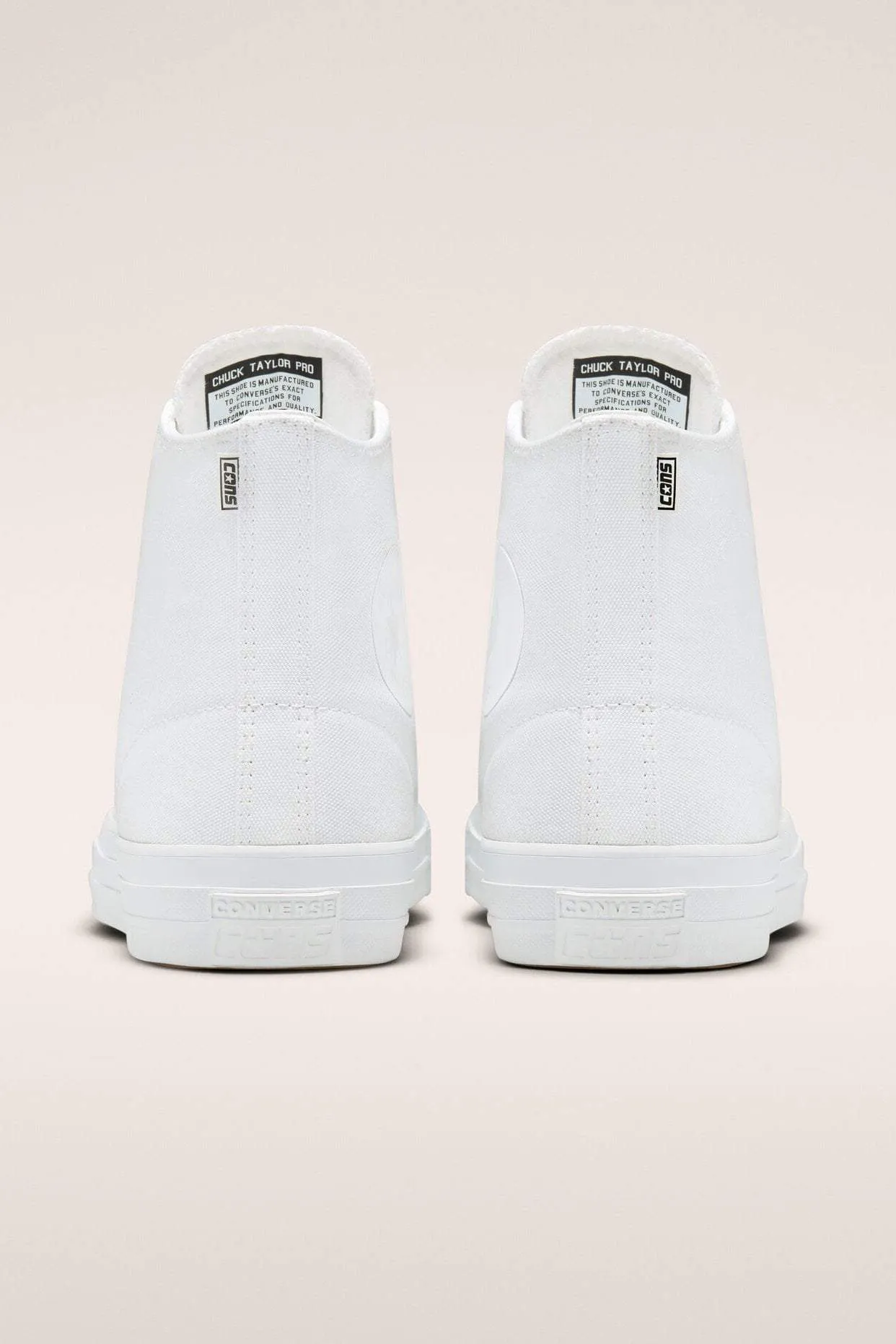 CONVERSE CONS CHUCK TAYLOR ALL STAR PRO HIGH TOP CANVAS - ALL WHITE