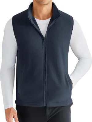 COOFANDY Men's Polar Fleece Vest Lightweight Sleeveless Zip Up Jacket Casual Outerwear Outdoor Golf Vests