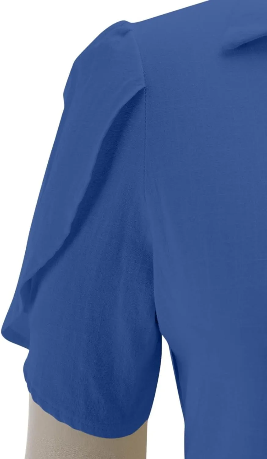 Cotton Linen Shirts for Women 2025 Buttons V Neck Short Sleeve Tops Summer Trendy Blouses Casual Loose Tunic Clothes
