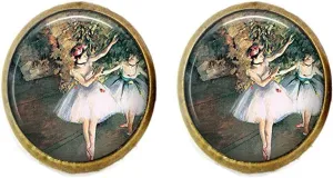 Degas Ballerinas Cufflinks, Ballerina Jewelry, Ballet Teacher's Gift, Degas Ballet Cufflinks Ballet Jewelry