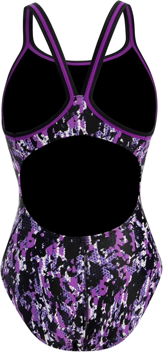Dolfin XtraSleek Women's Swimsuit - Team Print DBX Back One Piece