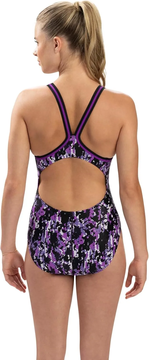Dolfin XtraSleek Women's Swimsuit - Team Print DBX Back One Piece