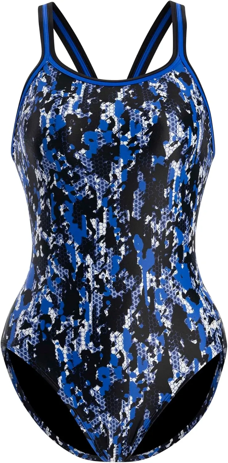 Dolfin XtraSleek Women's Swimsuit - Team Print DBX Back One Piece