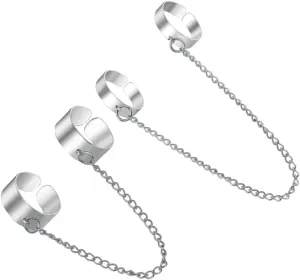 Elegant Chain Rings for Women Punk Ring Set Punk Ring Jewelry Finger Jewelry