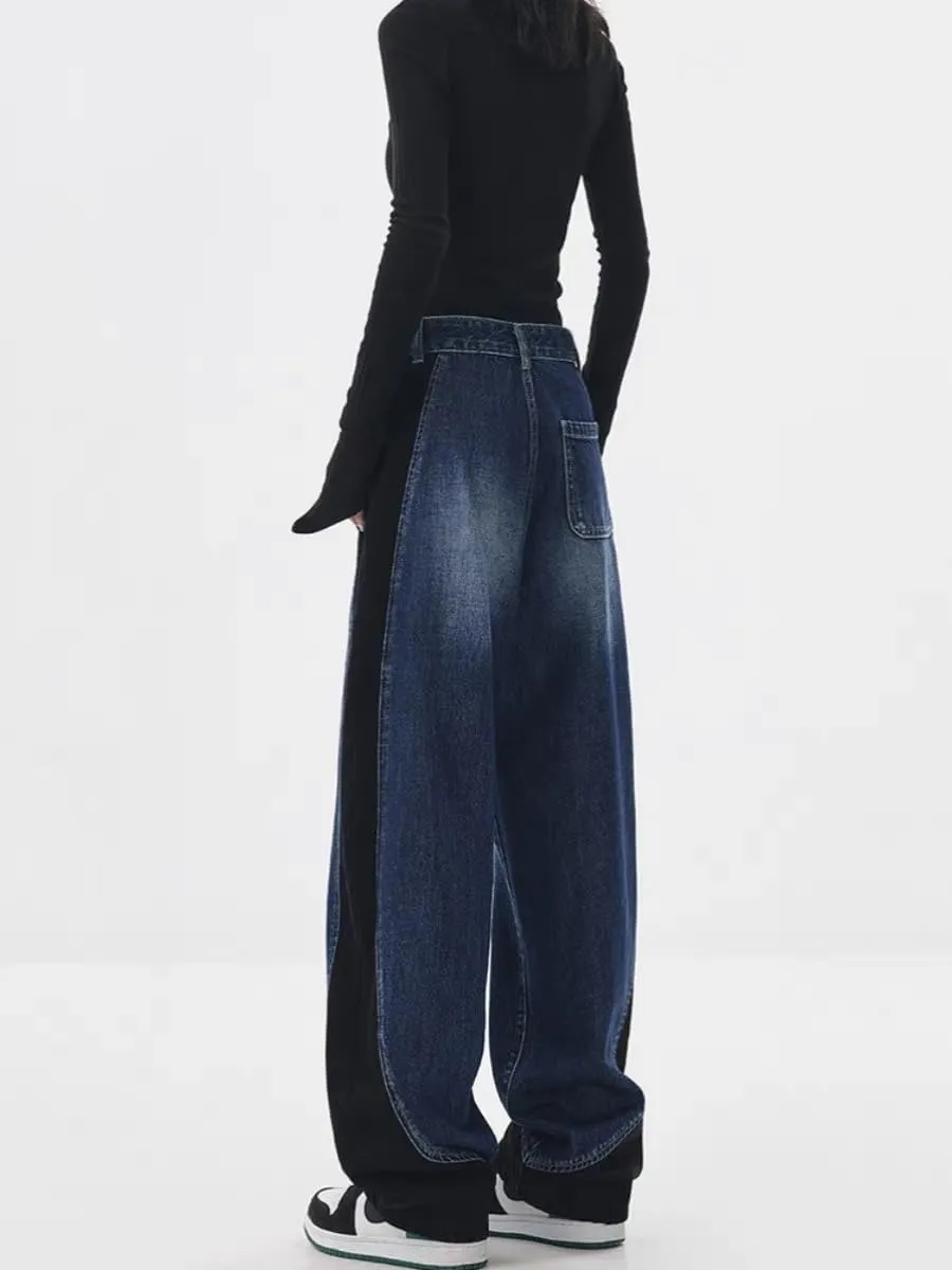 EMMIOL Jeans for Women Wide Leg Baggy Jeans High Waist Y2K Cargo Pants Casual Loose Boyfriends Trousers Vintage Streetwear