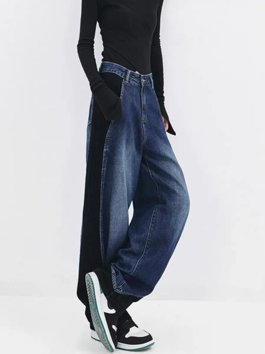 EMMIOL Jeans for Women Wide Leg Baggy Jeans High Waist Y2K Cargo Pants Casual Loose Boyfriends Trousers Vintage Streetwear