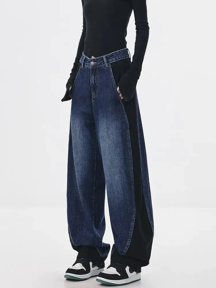 EMMIOL Jeans for Women Wide Leg Baggy Jeans High Waist Y2K Cargo Pants Casual Loose Boyfriends Trousers Vintage Streetwear