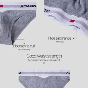 Evankin Men's Hollow Out Briefs Sexy Cotton Low Rise Underwear Breathable Comfort Stretch Tagless
