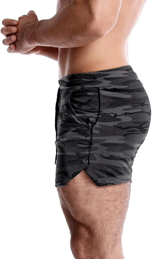 EVERWORTH Men's 5 Inch Inseam Workout Shorts Athletic Gym Shorts Bodybuilding Short Shorts Casual Running Shorts
