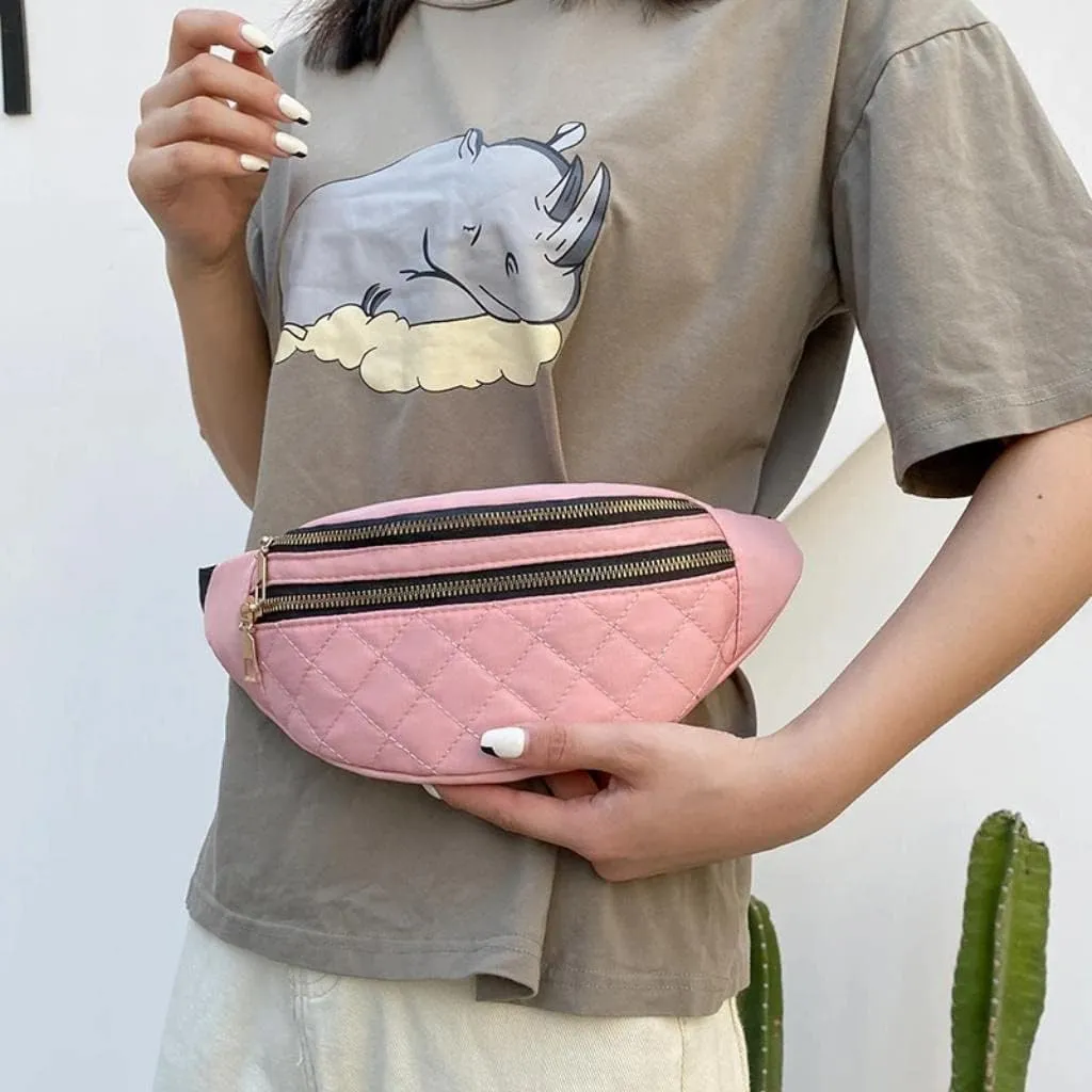 Fanny Pack Women, Waist Bag Women Fanny Pack Shoulder Belt Bag Fashion Packs Party Lady Travel Phone Pouch Purse Bags (Grey)