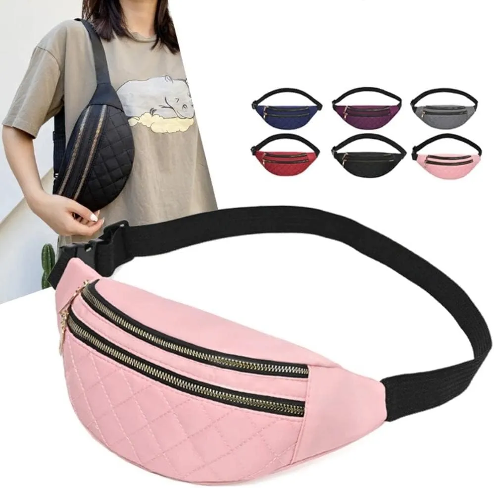 Fanny Pack Women, Waist Bag Women Fanny Pack Shoulder Belt Bag Fashion Packs Party Lady Travel Phone Pouch Purse Bags (Grey)