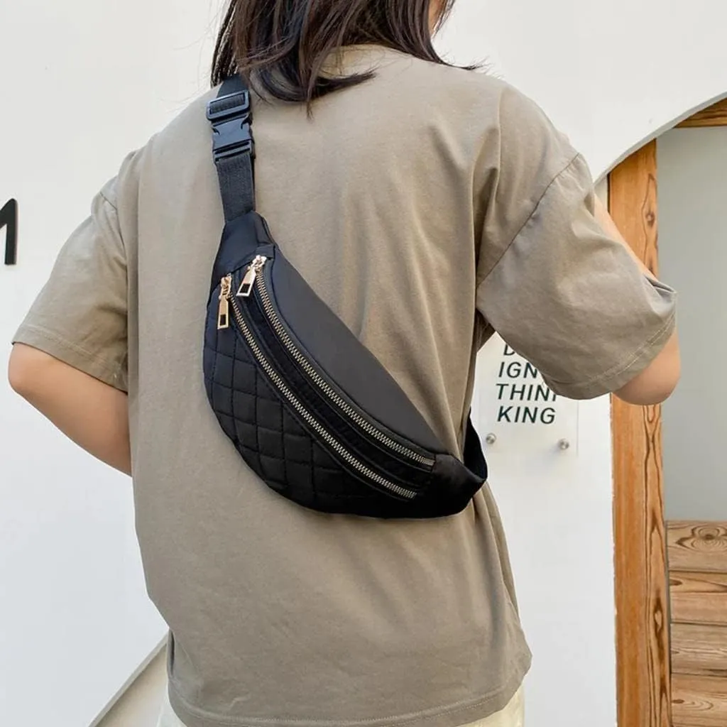 Fanny Pack Women, Waist Bag Women Fanny Pack Shoulder Belt Bag Fashion Packs Party Lady Travel Phone Pouch Purse Bags (Grey)