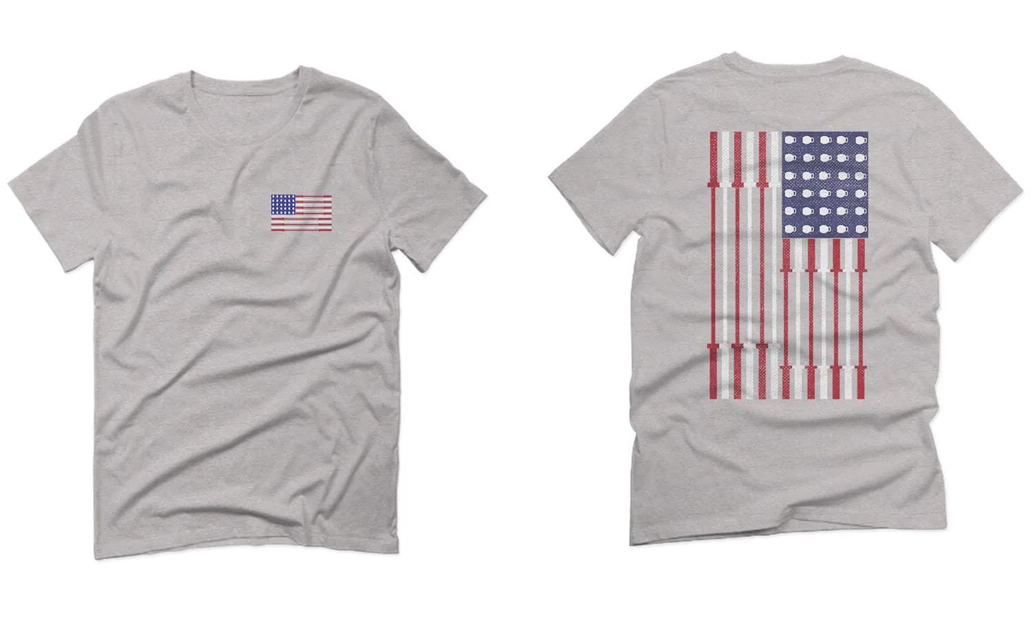 Fitness Bars America American Flags Gym Tough Workout For men T Shirt